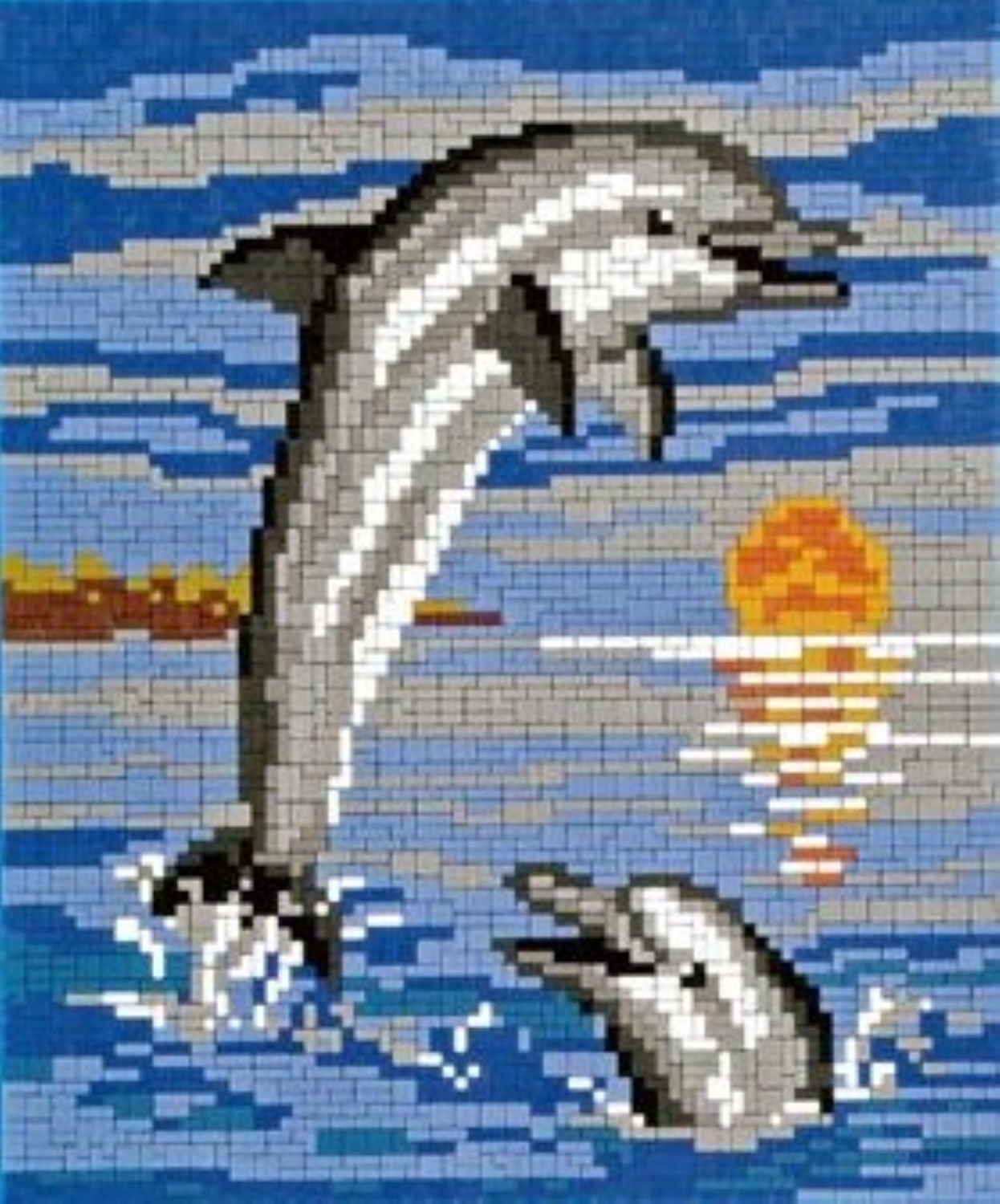 Delfine mit Sonne